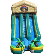 Tiki Island 18' Double lane slide Tiki Island 18' Double lane slide